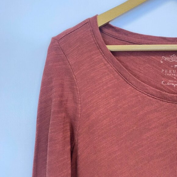 Peruvian Connection Brown Long Sleeve Tunic with Pockets - Picture 7 of 14